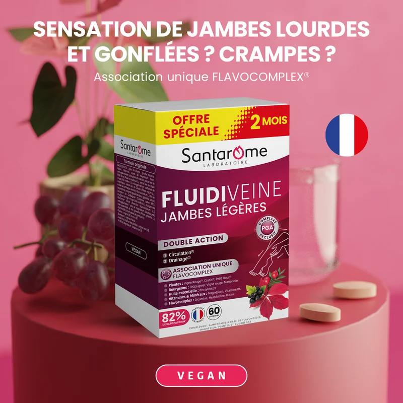 Fluidiveine Jambes Légères - 60 comprimés 2 mois