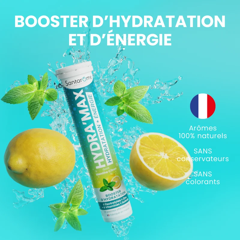 HYDRA'MAX Menthe Citron - 20 pastilles hydratation