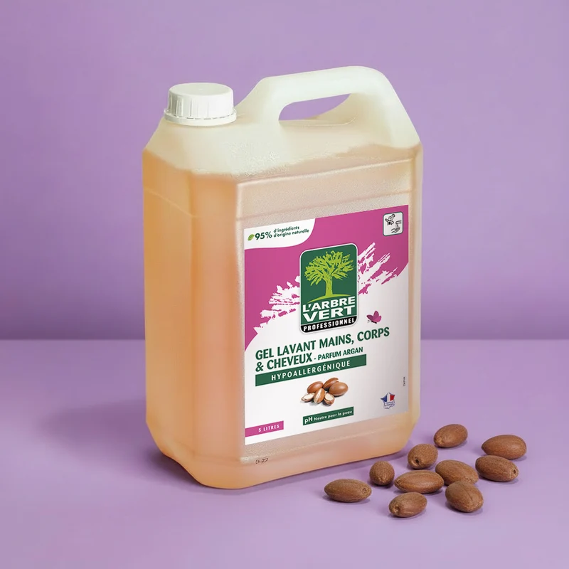 Gel lavant mains, corps et cheveux - Argan