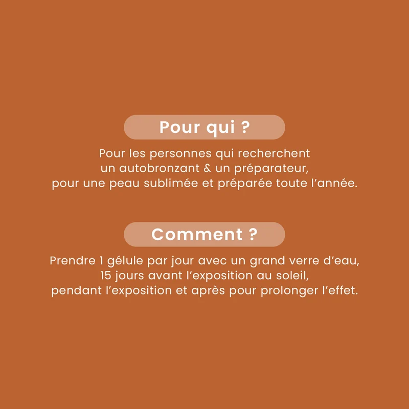 Sublime Soleil 2 en 1 – Autobronzant et Préparateur solaire – 60 gélules 2 mois