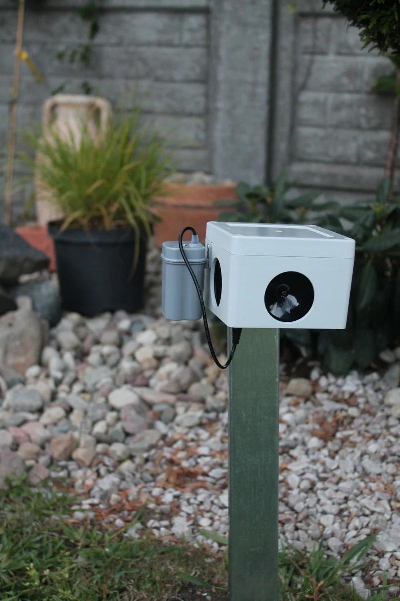 Ultraschallabwehr gegen Marder, Mäuse, Ratten und Füchse für Garten & Dachboden - 360° Wirkung