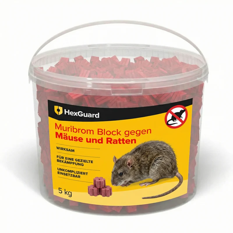 Hexguard - Muribrom Block gegen Mäuse und Ratten