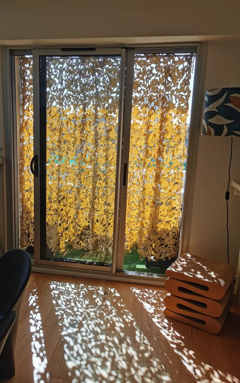 Rideau en filet de camouflage