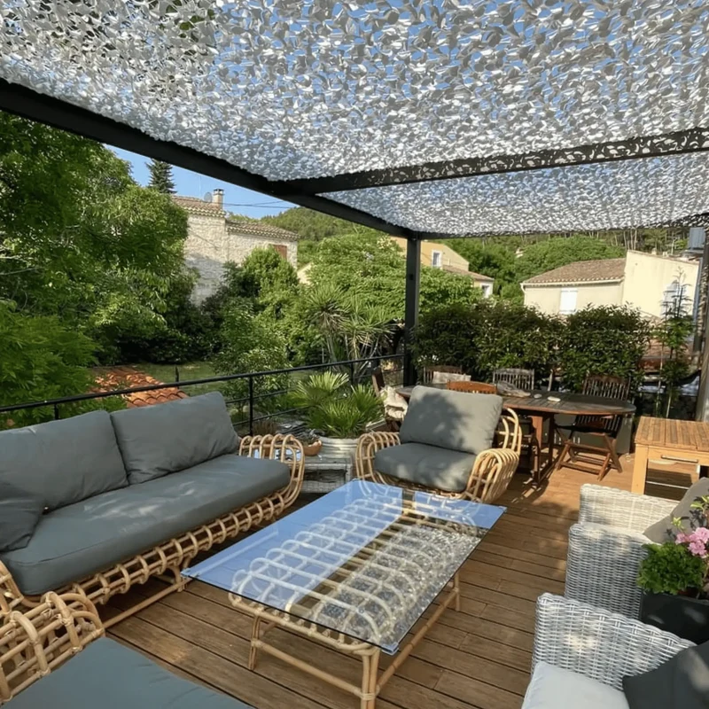 Filet de camouflage renforcé blanc