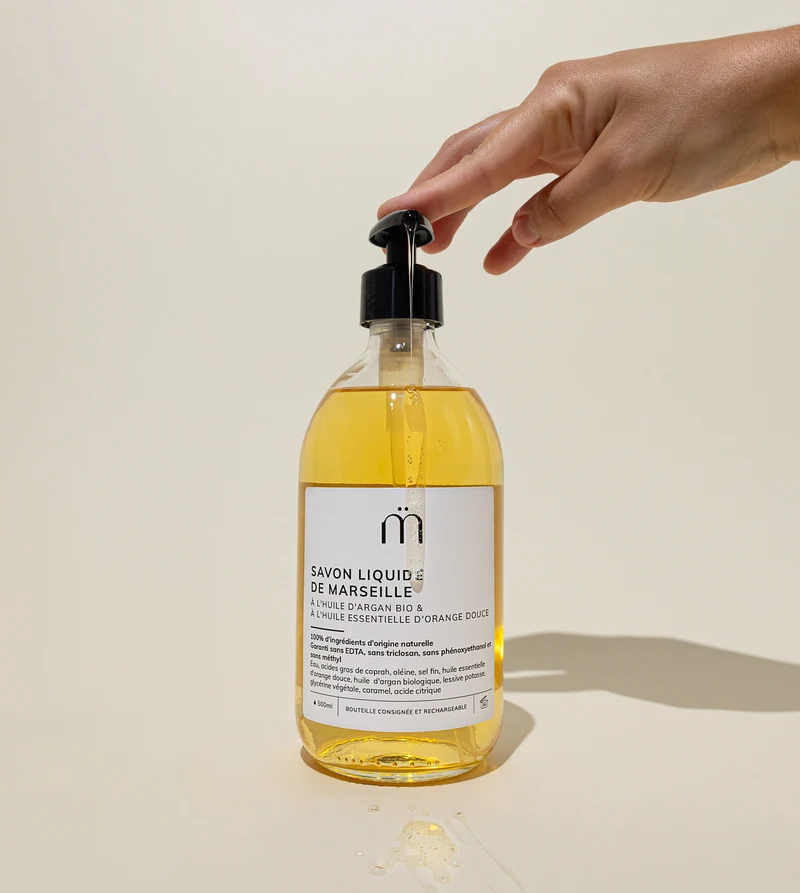 Savon de Marseille à l'huile d'argan bio et à l'huile essentielle d'orange