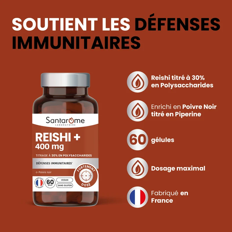 Reishi+ 400 mg - 60 gélules