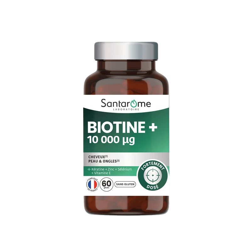 Biotine + 10 000 µg - 60 gélules