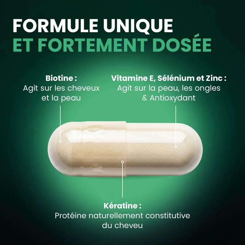 Biotine + 10 000 µg - 60 gélules