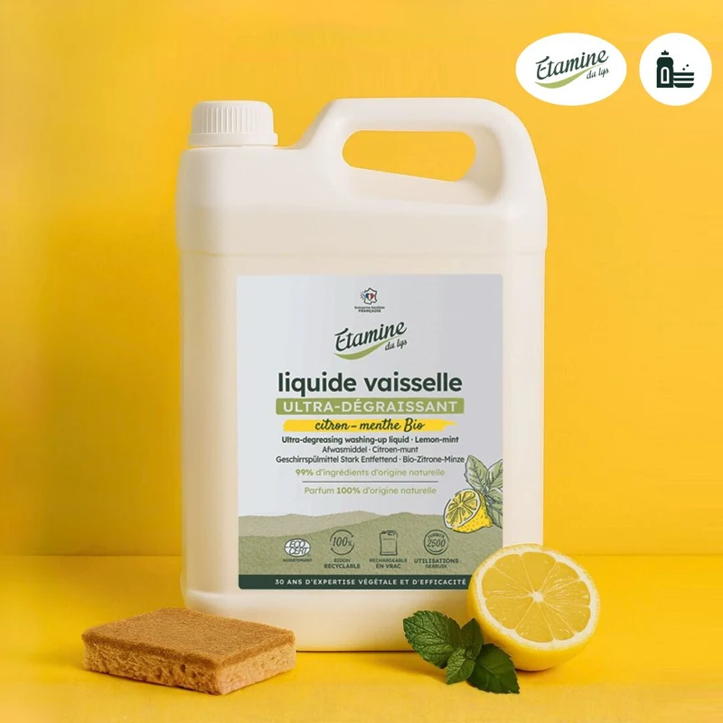 Liquide vaisselle - Ultra-dégraissant - Citron menthe