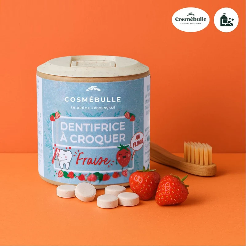Dentifrice à croquer enfant - Fraise