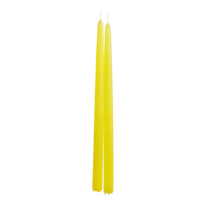 Chandelles jaune anis