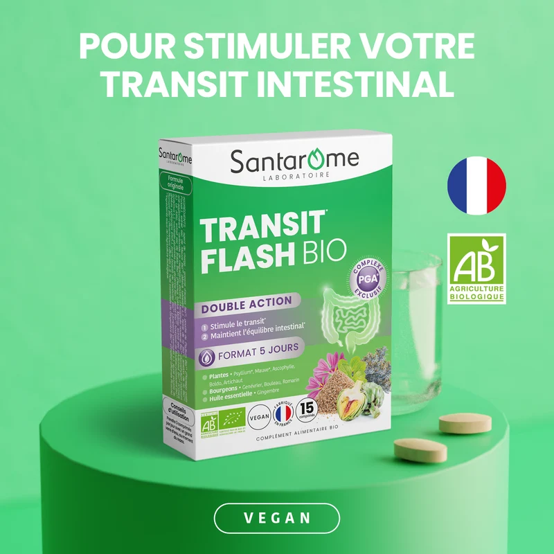 Transit Flash Bio - 15 comprimés