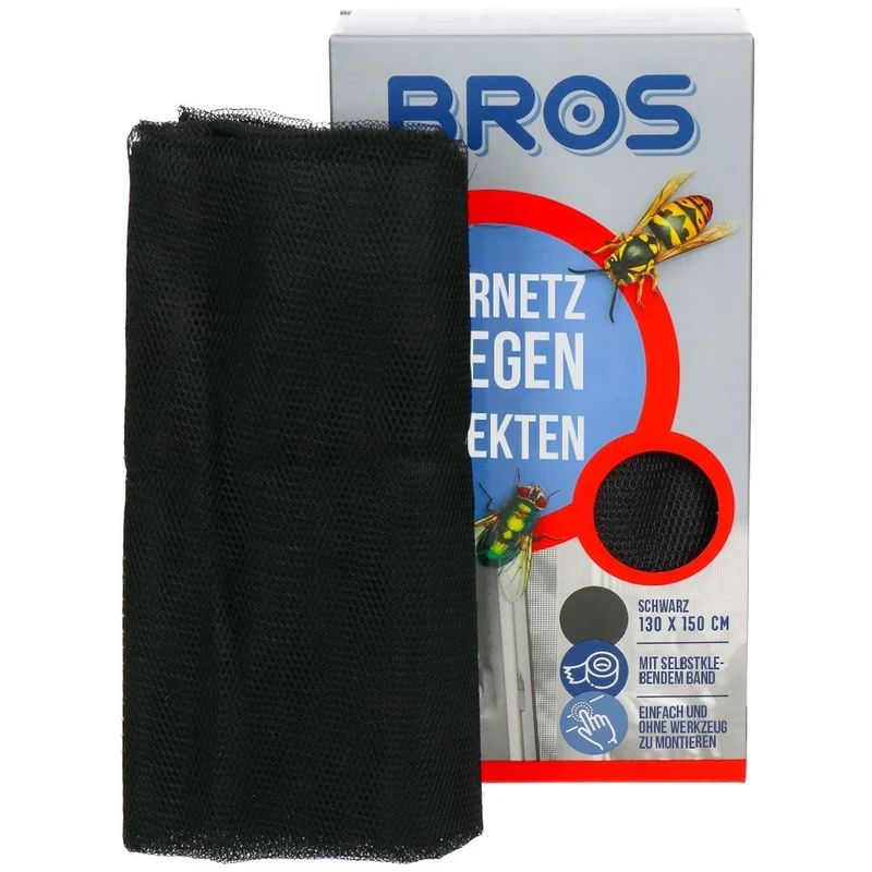 Moskitonetz für Fenster gegen Mücken, Fliegen und Motten 130x150 cm
