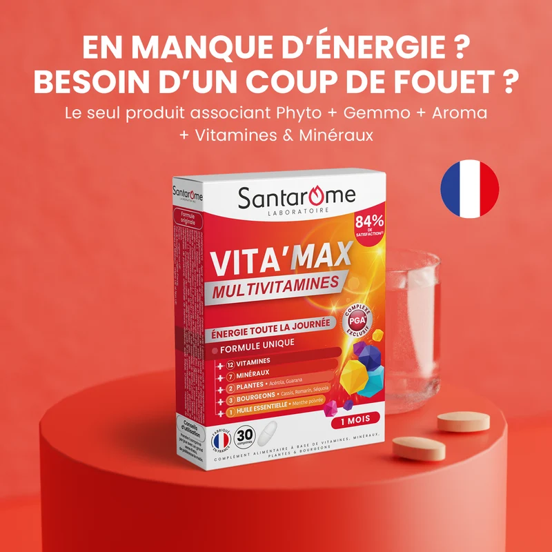 Multivitamines Vita'Max Adultes - 30 comprimés