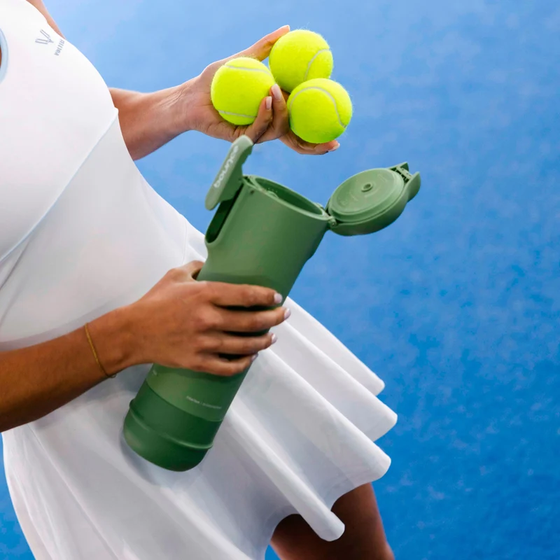 Tube Padel Filter Tech Pressurisateur de balless de padell - vert olive