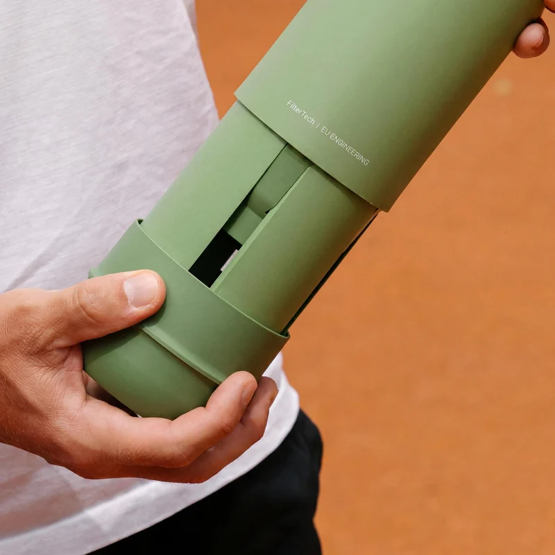 Tube Tennis Filter Tech Pressurisateur de balless de tennis - vert olive