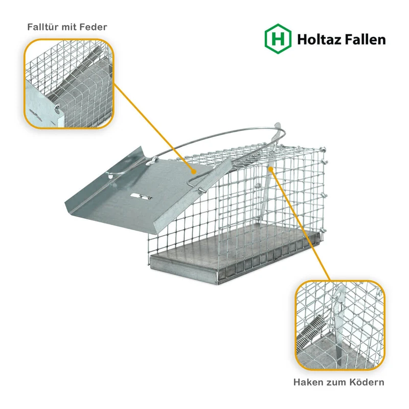 Rat - Lebendfalle Drahtfalle gegen Marder, Füchse, Katzen und Hunde