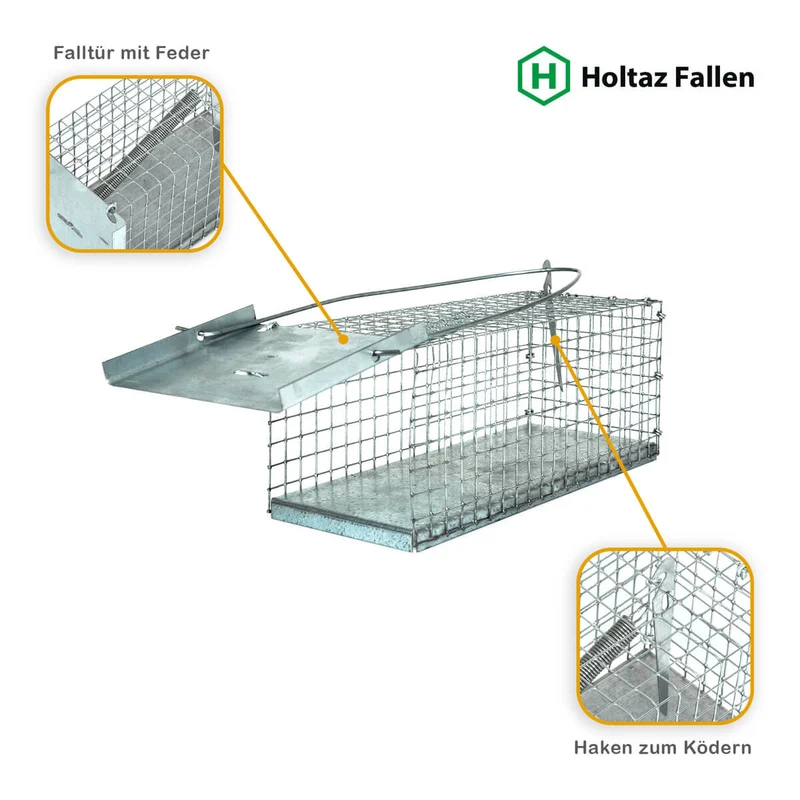 Rat - Lebendfalle Drahtfalle gegen Marder, Füchse, Katzen und Hunde