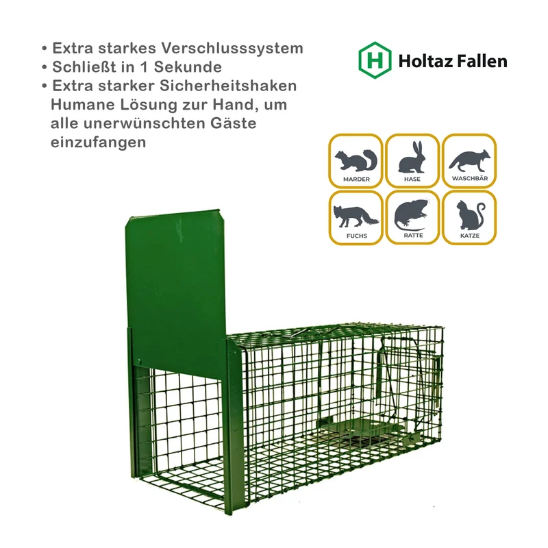 Strong - Lebendfalle Drahtfalle gegen Marder, Füchse, Katzen und Hunde
