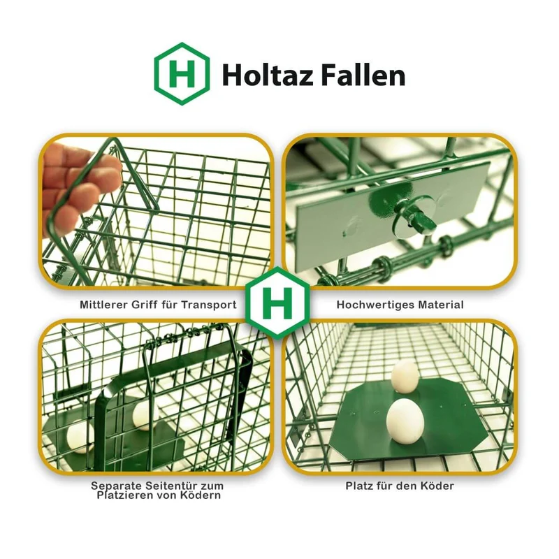 Strong - Lebendfalle Drahtfalle gegen Marder, Füchse, Katzen und Hunde
