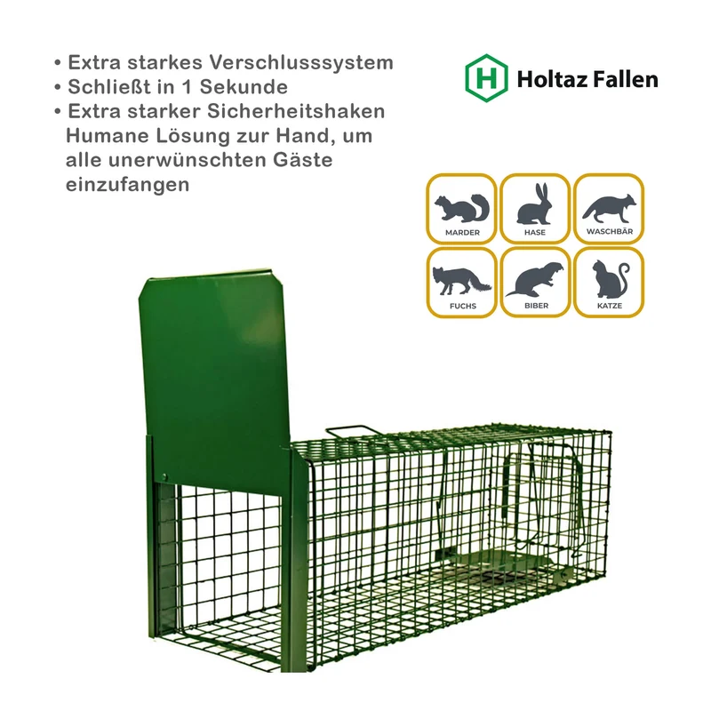 Strong - Lebendfalle Drahtfalle gegen Marder, Füchse, Katzen und Hunde