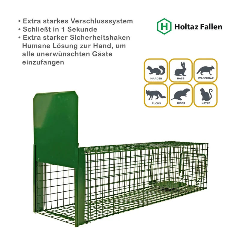 Strong - Lebendfalle Drahtfalle gegen Marder, Füchse, Katzen und Hunde