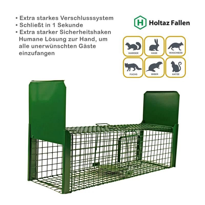 Strong - Lebendfalle Drahtfalle gegen Marder, Füchse, Katzen und Hunde