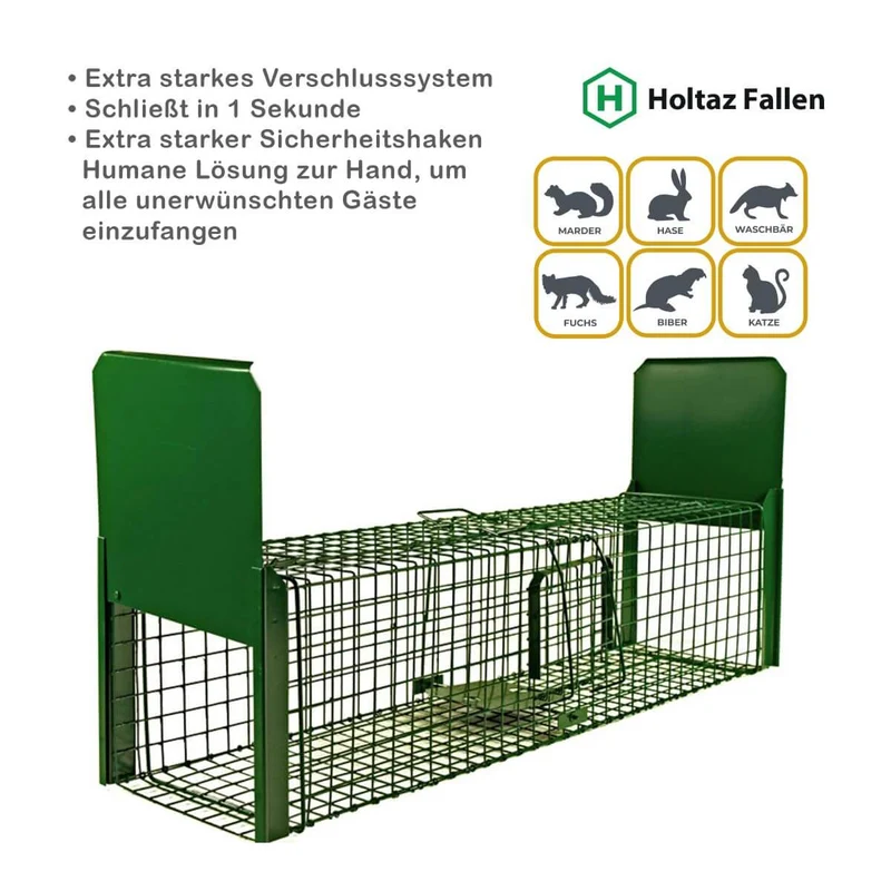 Strong - Lebendfalle Drahtfalle gegen Marder, Füchse, Katzen und Hunde