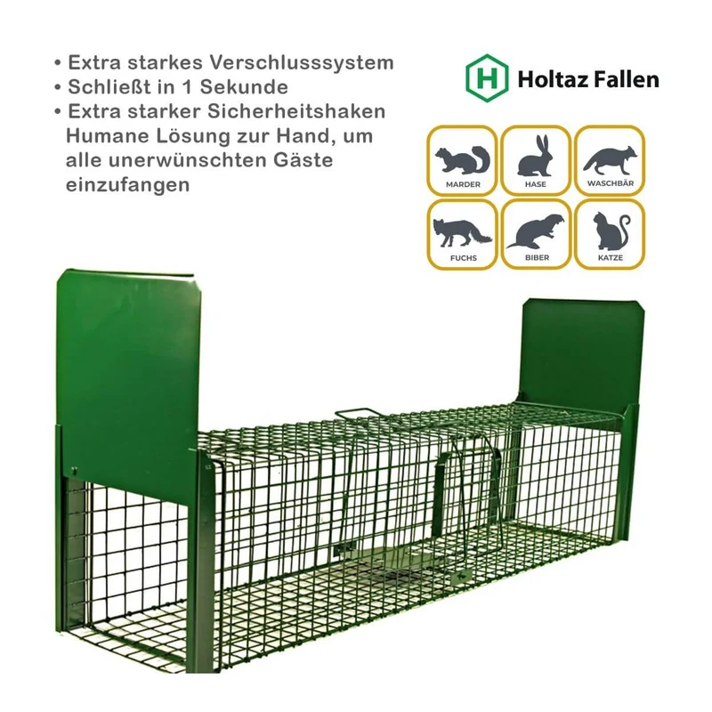 Strong - Lebendfalle Drahtfalle gegen Marder, Füchse, Katzen und Hunde