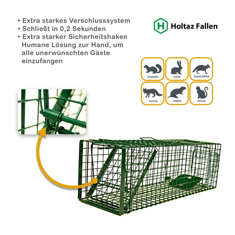 Hardy - Lebendfalle Drahtfalle gegen Marder, Füchse, Katzen und Hunde
