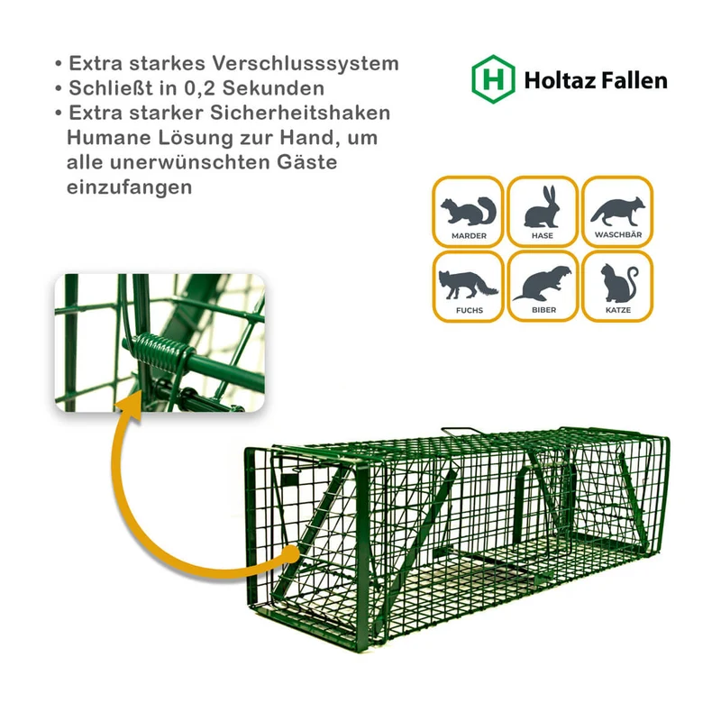 Hardy - Lebendfalle Drahtfalle gegen Marder, Füchse, Katzen und Hunde