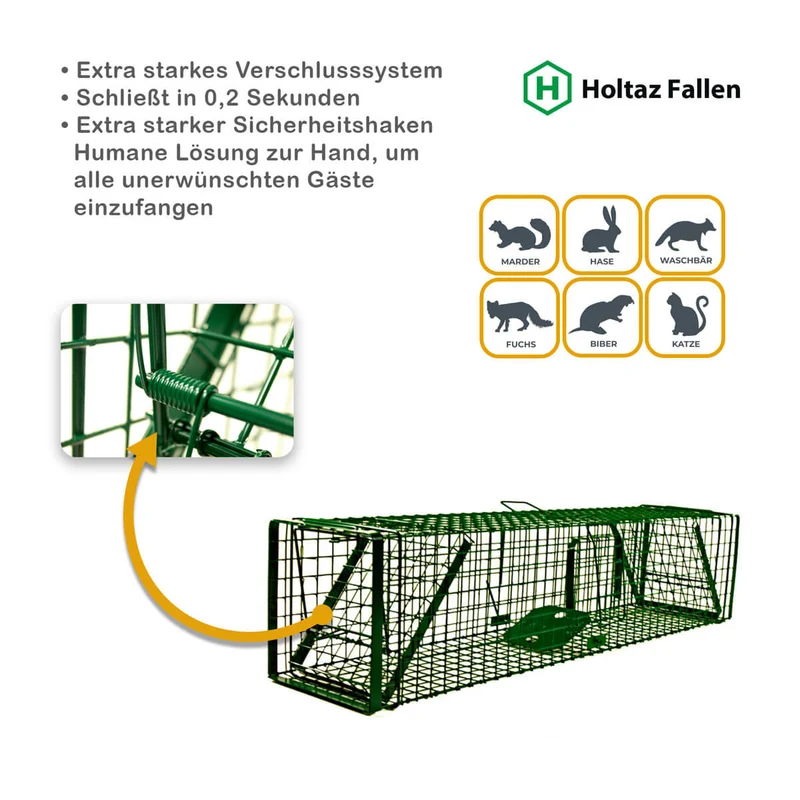 Hardy - Lebendfalle Drahtfalle gegen Marder, Füchse, Katzen und Hunde