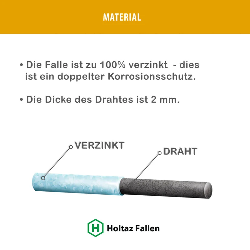 Basic - Lebendfalle Drahtfalle gegen Marder, Füchse, Katzen und Hunde