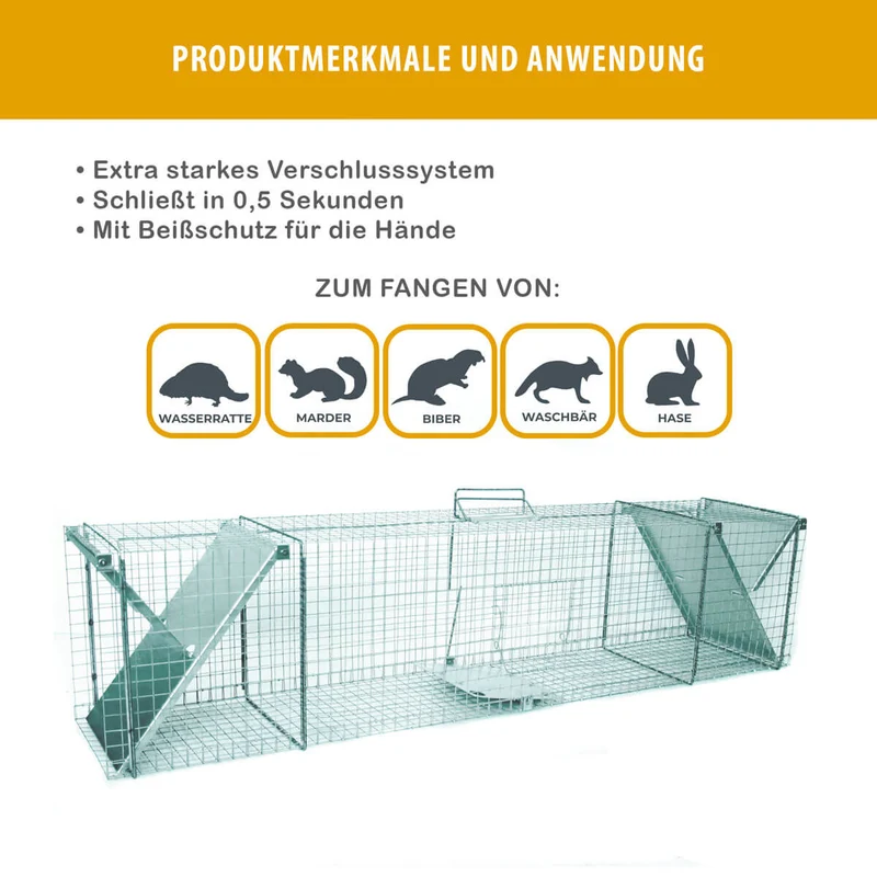 Basic - Lebendfalle Drahtfalle gegen Marder, Füchse, Katzen und Hunde