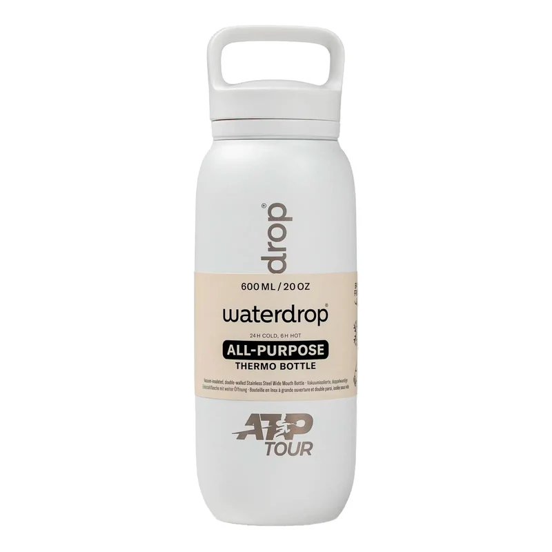 Waterdrop Thermo Bottle 600ml Gourde - blanc, argent