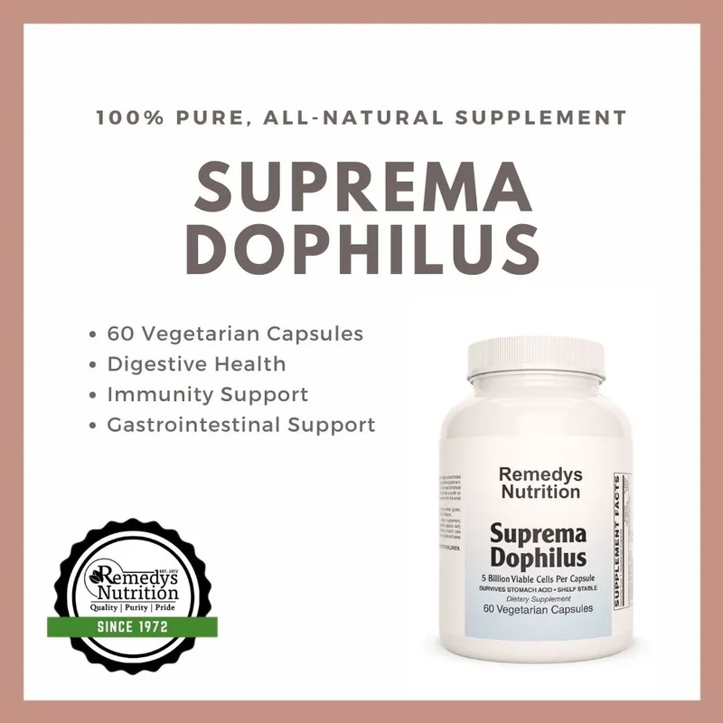 Suprema Dophilus Probiotic 60 capsules végétaliennes à enrobage entérique