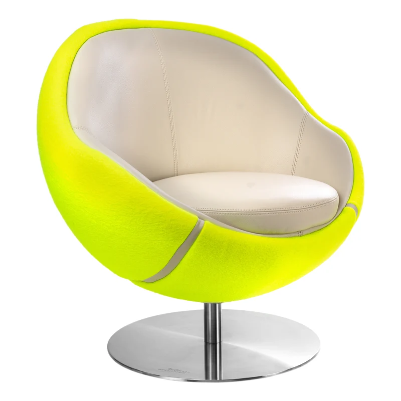 Lounge Tennisball Sessel "Smash" Balle - jaune, crème