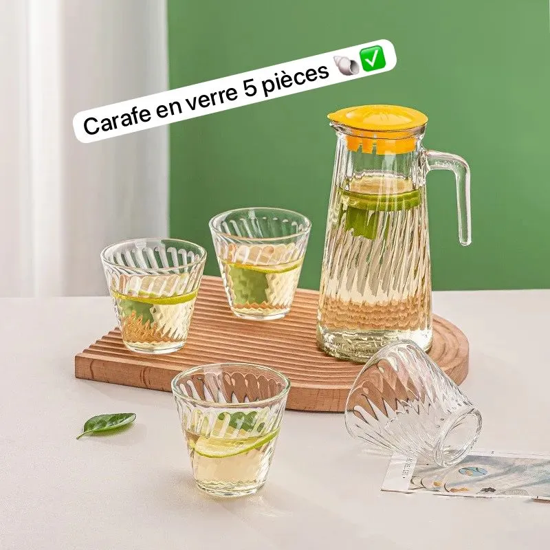 Carafe en verre 5 pièces