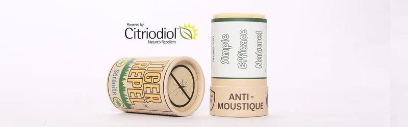 Tiger Repel – Stick Anti-Moustique Naturel x2 | Citriodiol 20% | Tropical & Moustique Tigre | Sans DEET | Bébé dès 6 mois | 60g