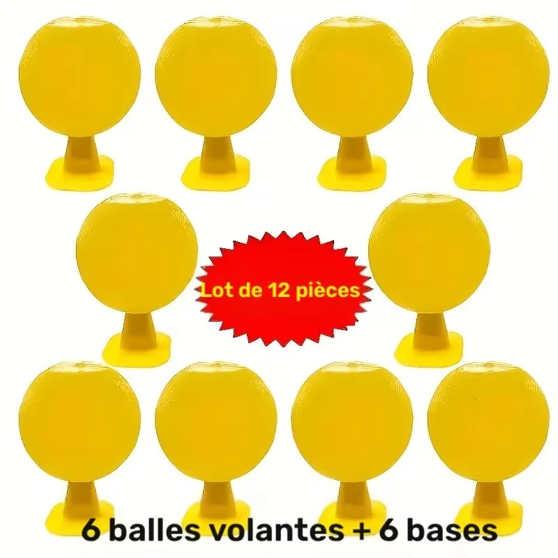 Lot de 12 balles attrape-mouches adhésives