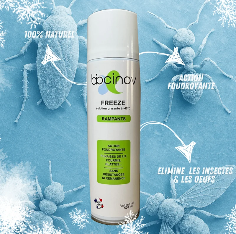 🧊 Aérosol Freezer – Punaises de lit & Insectes Rampants