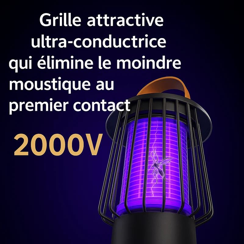 Lampe Anti-Moustiques Électrique USB – Piège Silencieux à Lumière UV pour Intérieur & Extérieur (Copie)