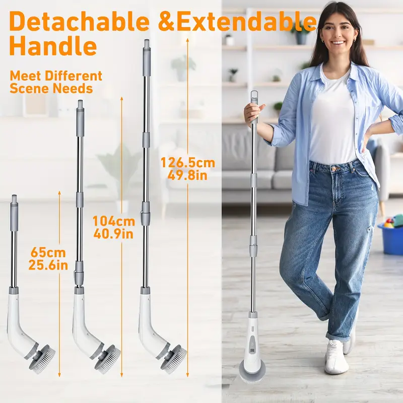 Électrique Spin Scrubber – Brosse de Nettoyage Sans Fil avec Double Vitesse