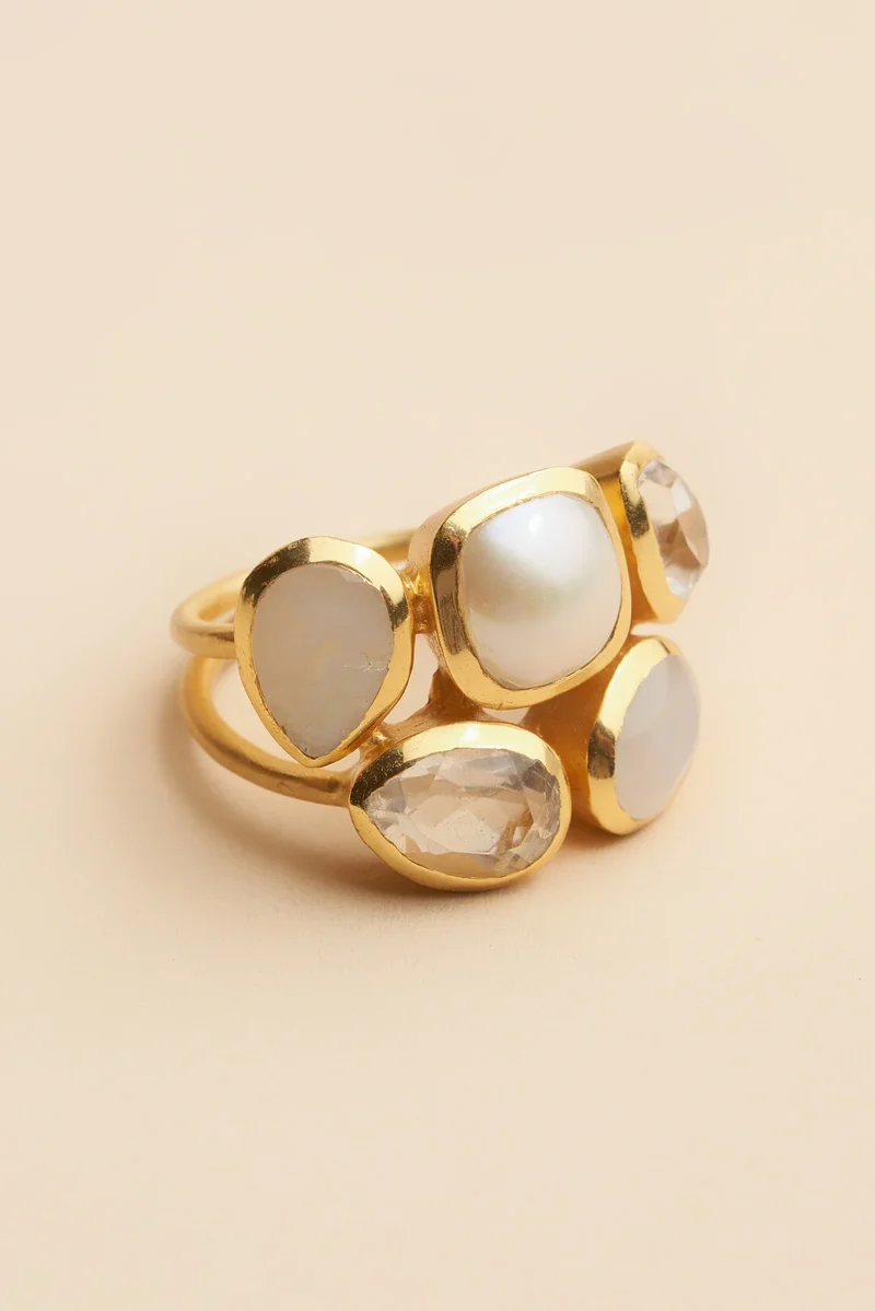 Bague Fia Rainbow Moonstone