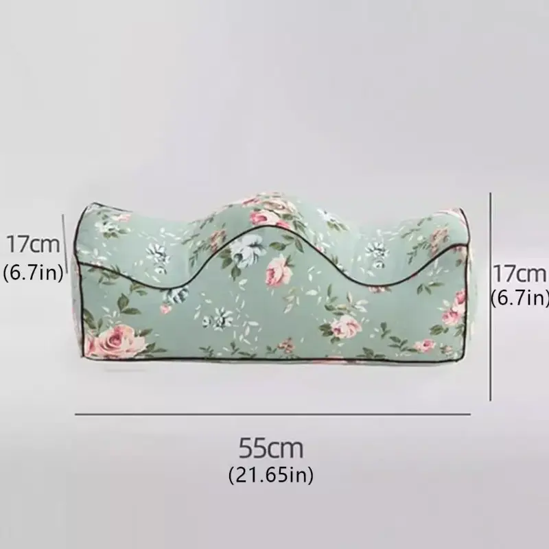 Coussin d'Élévation des Jambes Vert Floral – Soutien Confortable