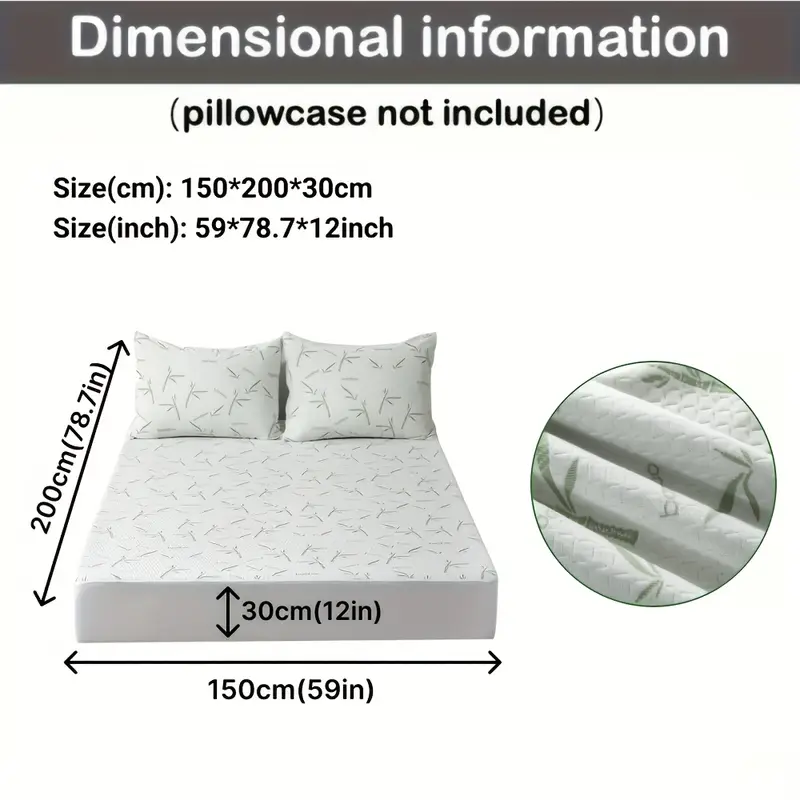 Protège-Matelas 100% Fibre de Bambou