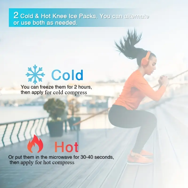 Bandeau de Glace pour Genou – Thérapie Chaud/Froid Réutilisable