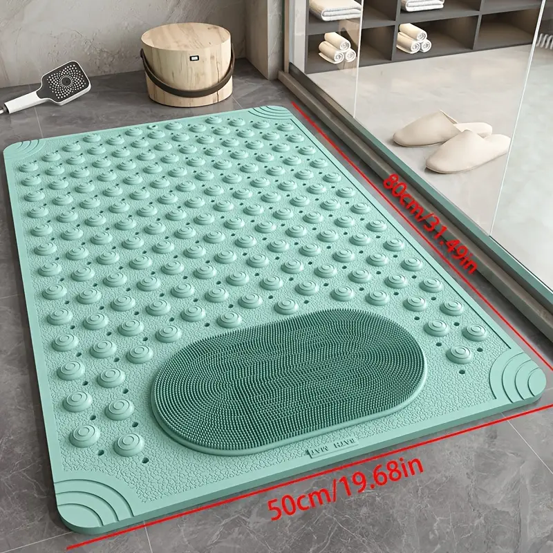 Tapis de Salle de Bain Antidérapant Circulaire – Surélevé avec Ventouses