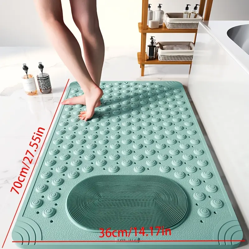 Tapis de Salle de Bain Antidérapant Circulaire – Surélevé avec Ventouses