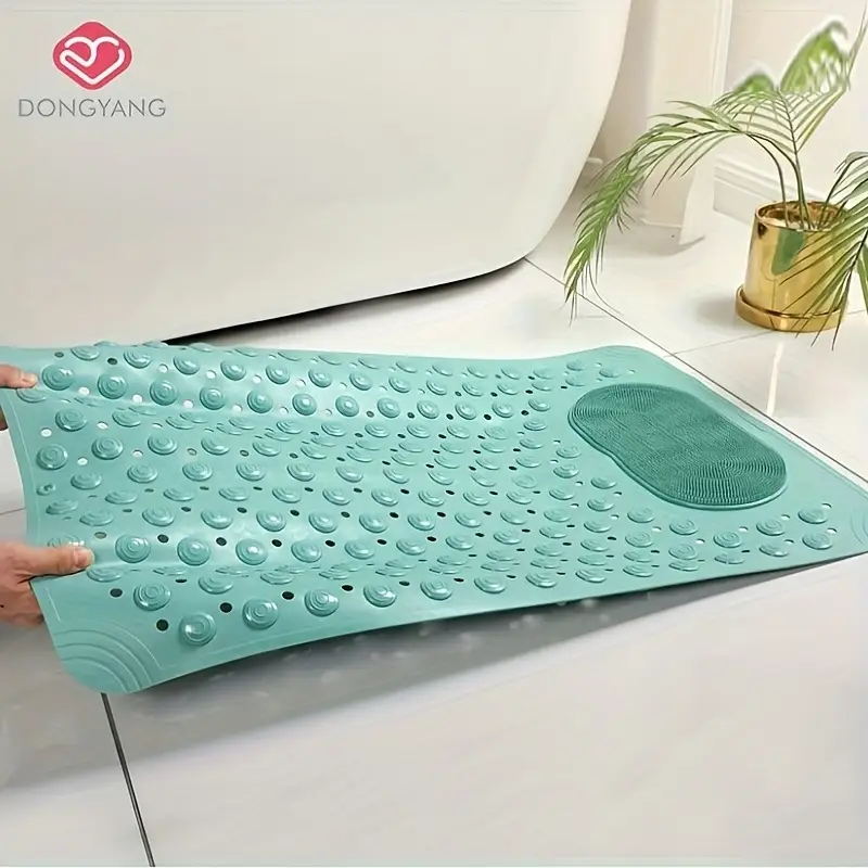 Tapis de Salle de Bain Antidérapant Circulaire – Surélevé avec Ventouses